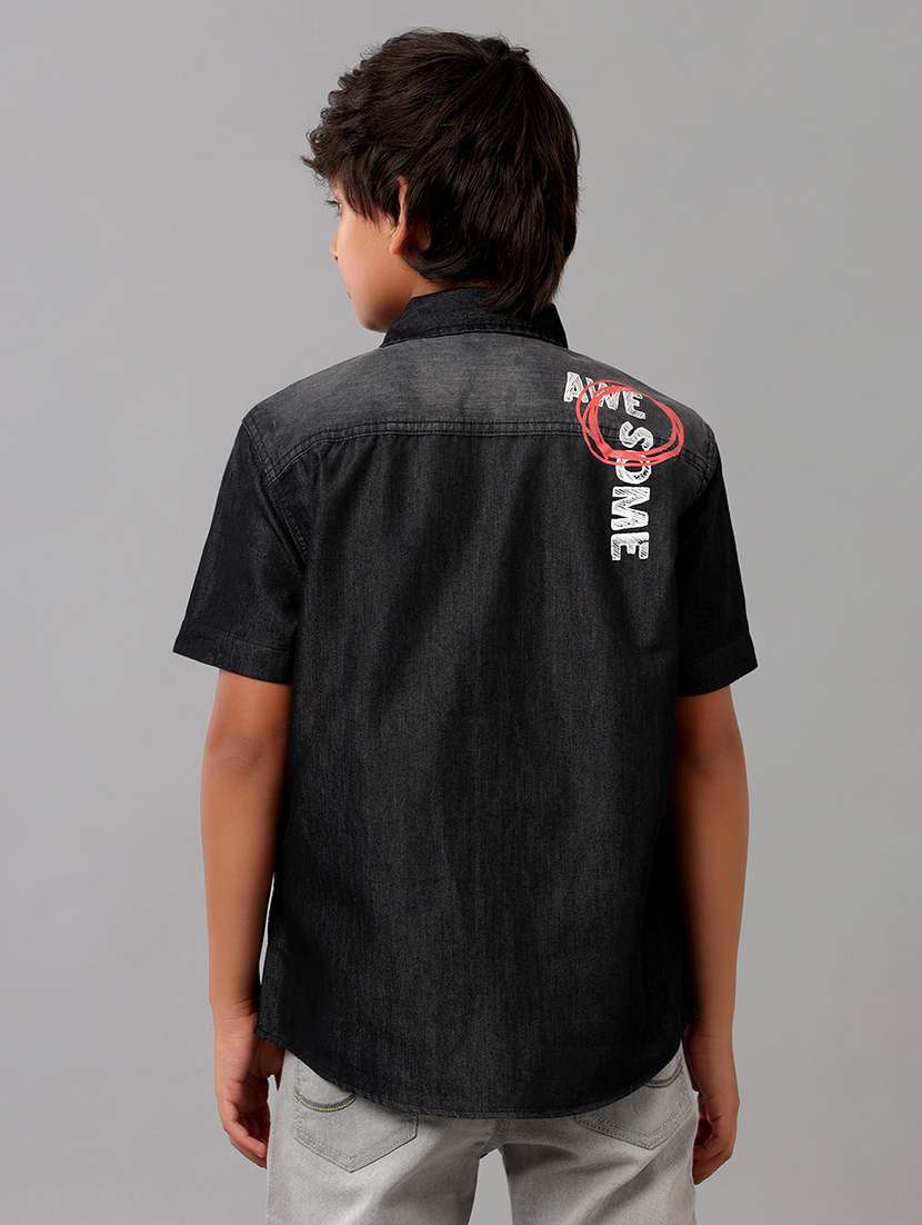 boys collared short sleeve regular fit shirt - 22070809 -  Standard Image - 4
