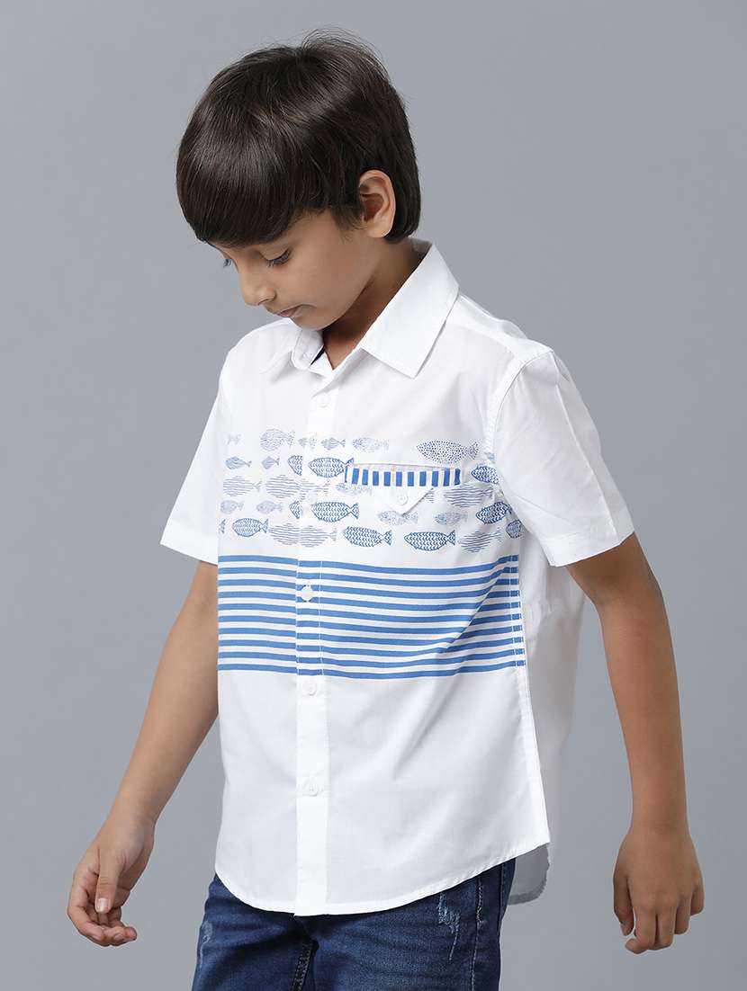 boys collared short sleeve regular fit shirt - 22070814 -  Standard Image - 1