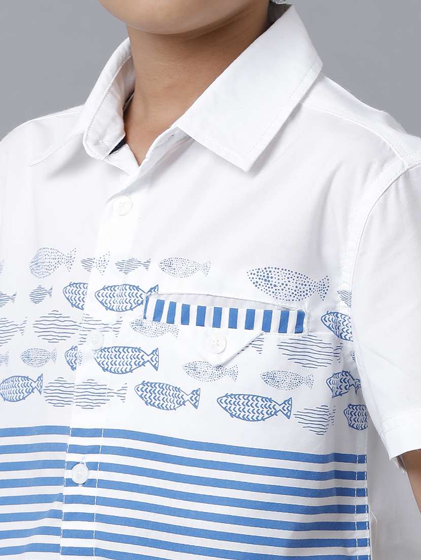 boys collared short sleeve regular fit shirt - 22070814 -  Standard Image - 4