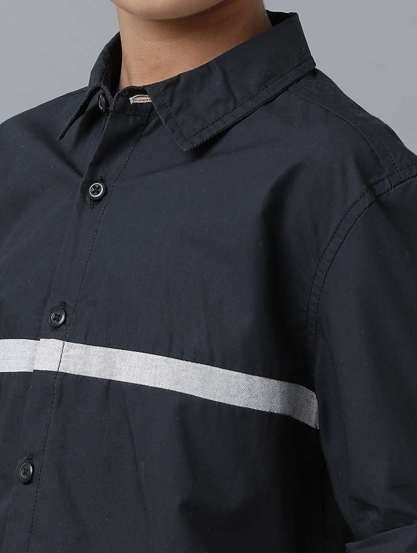 boys collared long sleeve regular fit shirt - 22070817 -  Standard Image - 4