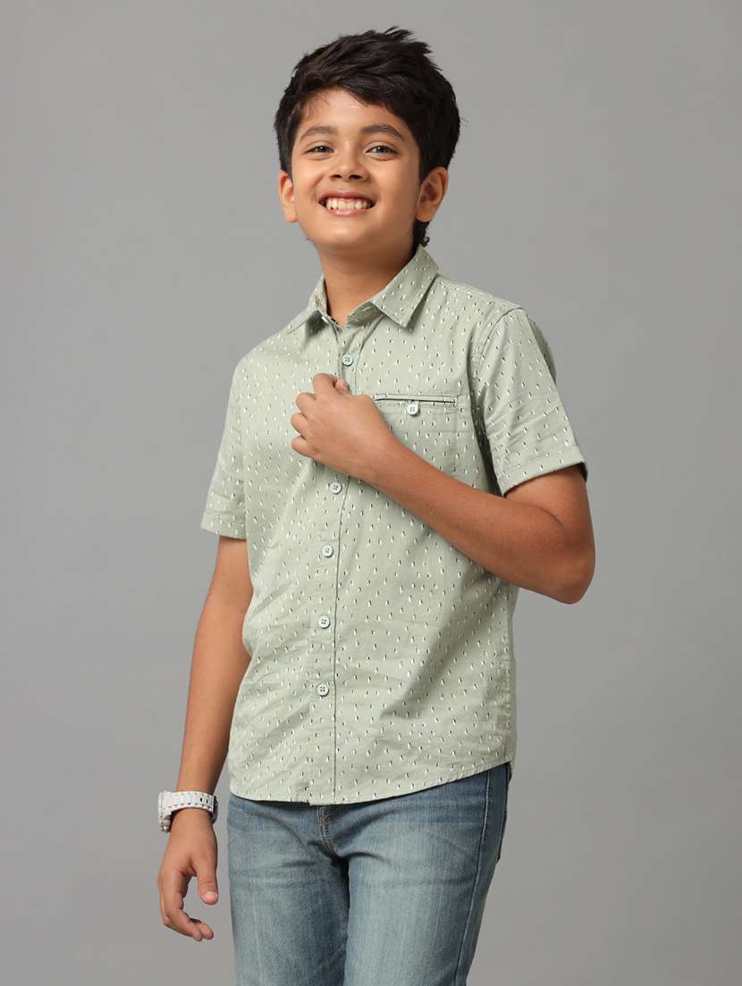boys collared short sleeve regular fit shirt - 22070825 -  Standard Image - 1