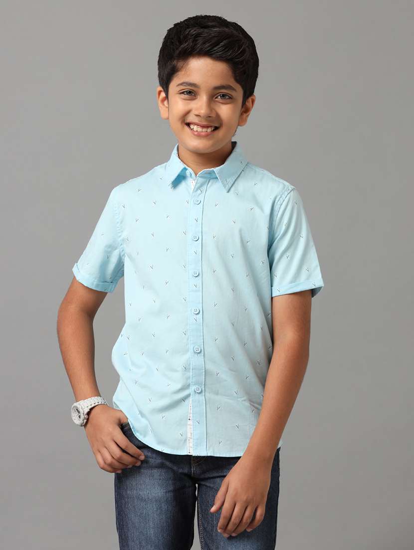 boys collared short sleeve regular fit shirt - 22070830 -  Standard Image - 1