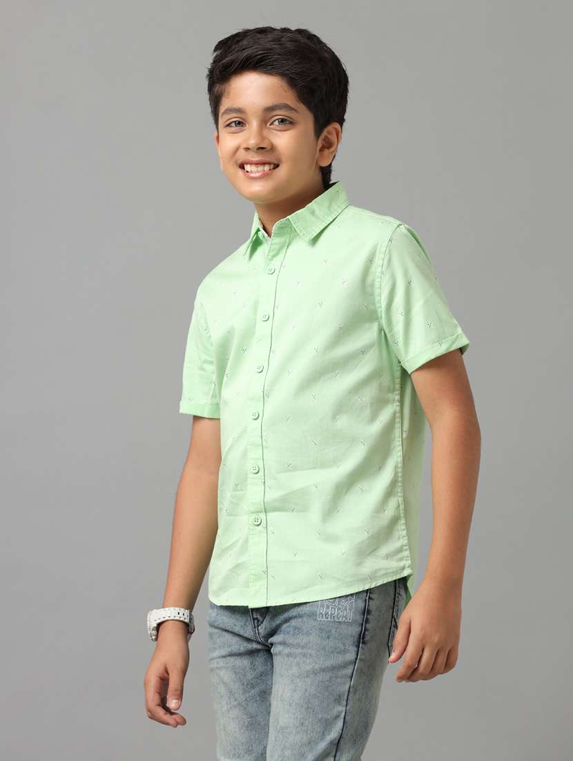 boys collared short sleeve regular fit shirt - 22070831 -  Standard Image - 1