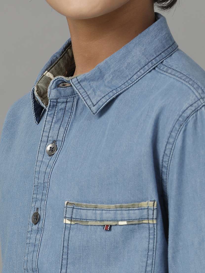 boys collared long sleeve regular fit shirt - 22070832 - Standard Image - 4