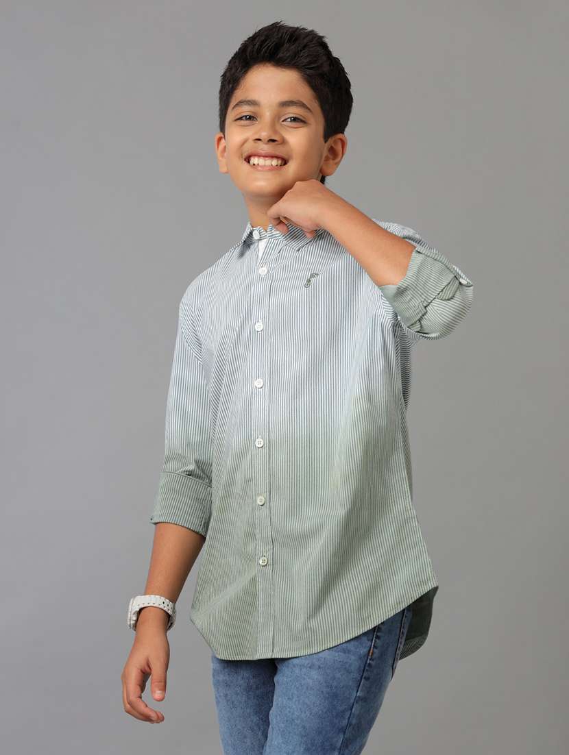 boys collared long sleeve regular fit shirt - 22070834 -  Standard Image - 1
