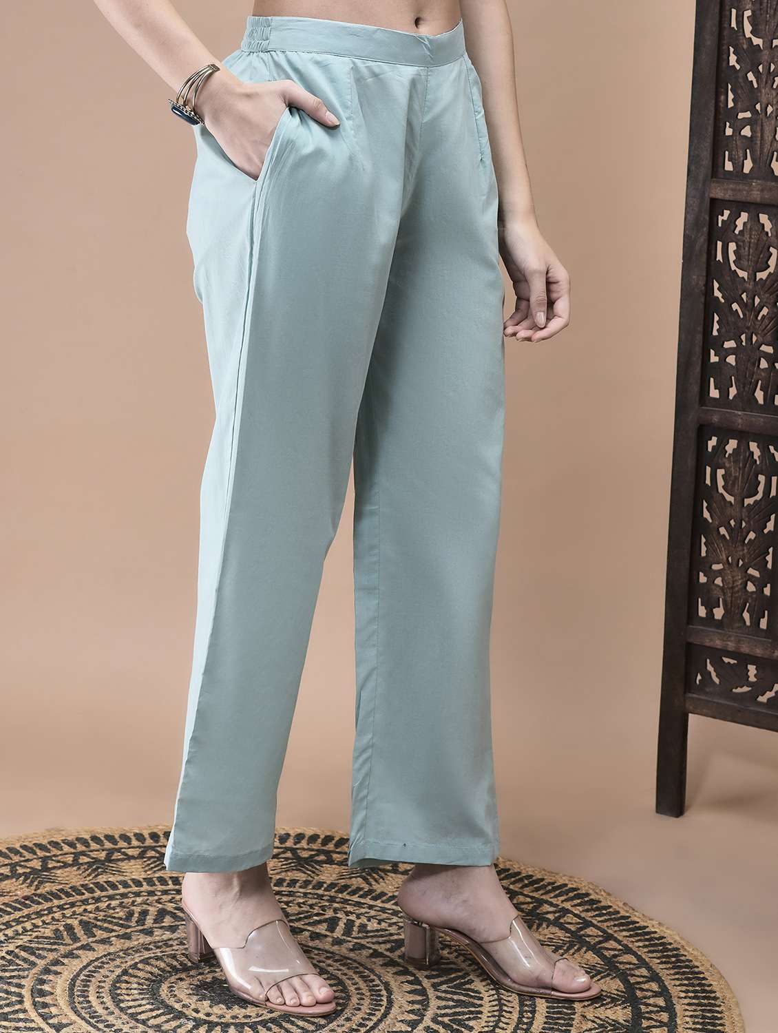 women floral three quarter sleeve kurta pant with dupatta set - 22070843 -  Standard Image - 4