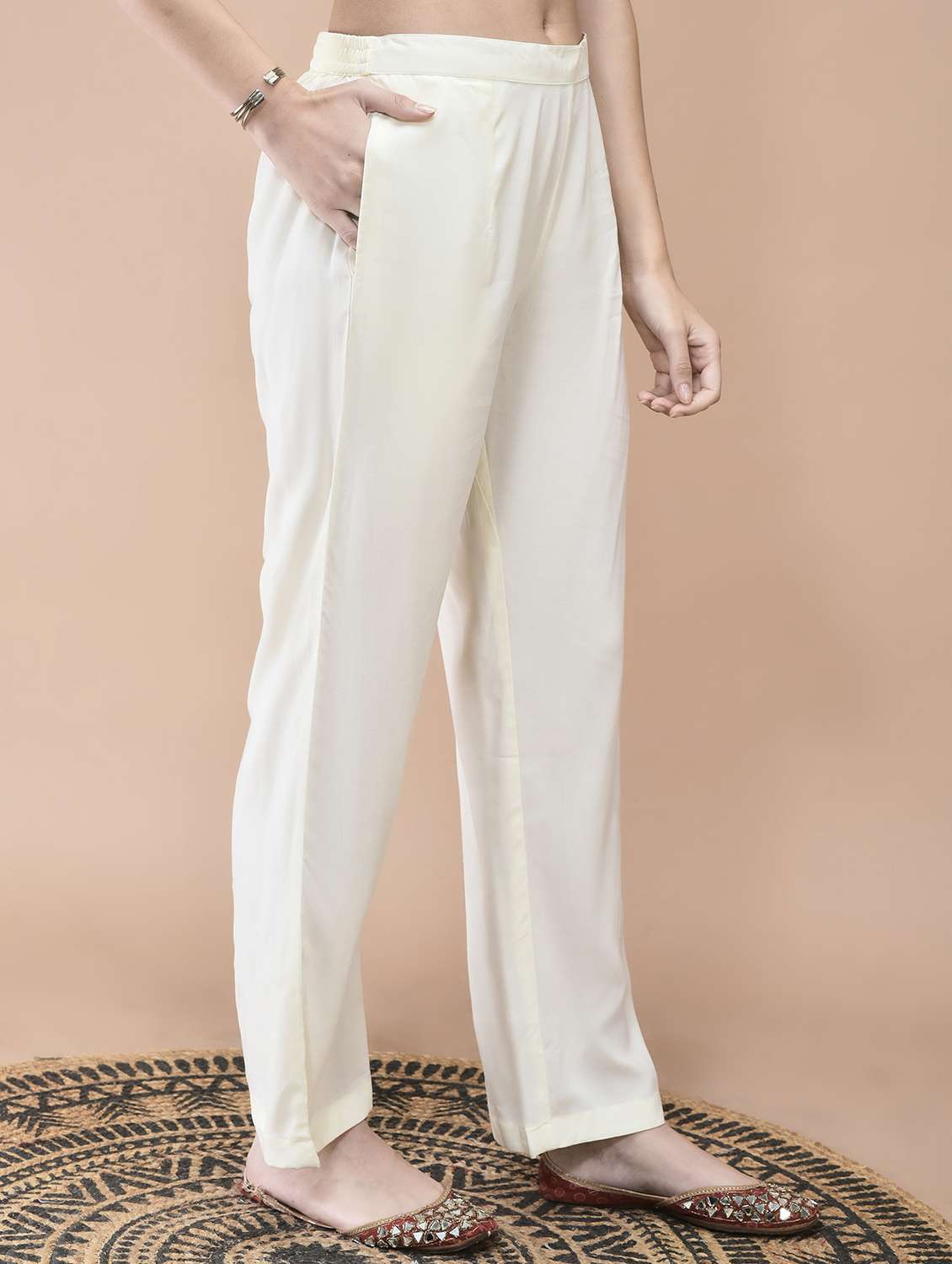 women printed three quarter sleeve kurta pant with dupatta set - 22070849 -  Standard Image - 4