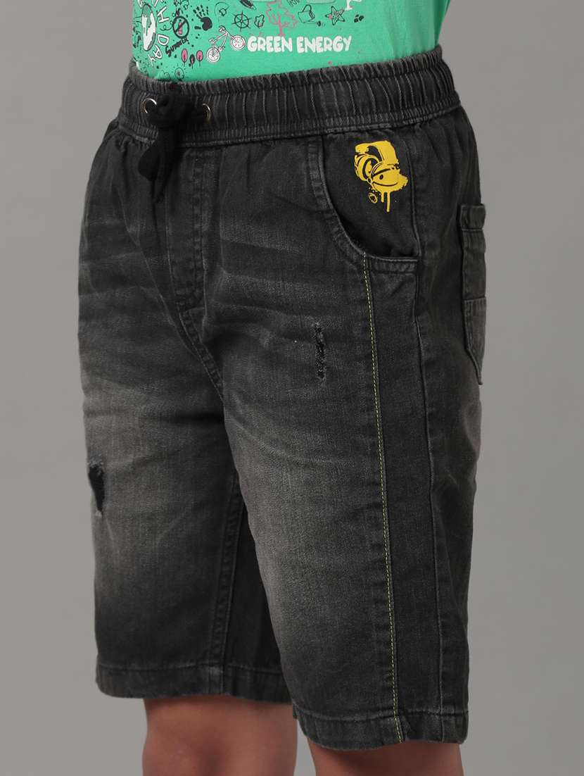 boys distressed mid rise regular fit denim shorts  - 22070868 -  Standard Image - 1