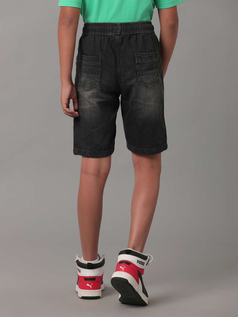 boys distressed mid rise regular fit denim shorts  - 22070868 -  Standard Image - 4