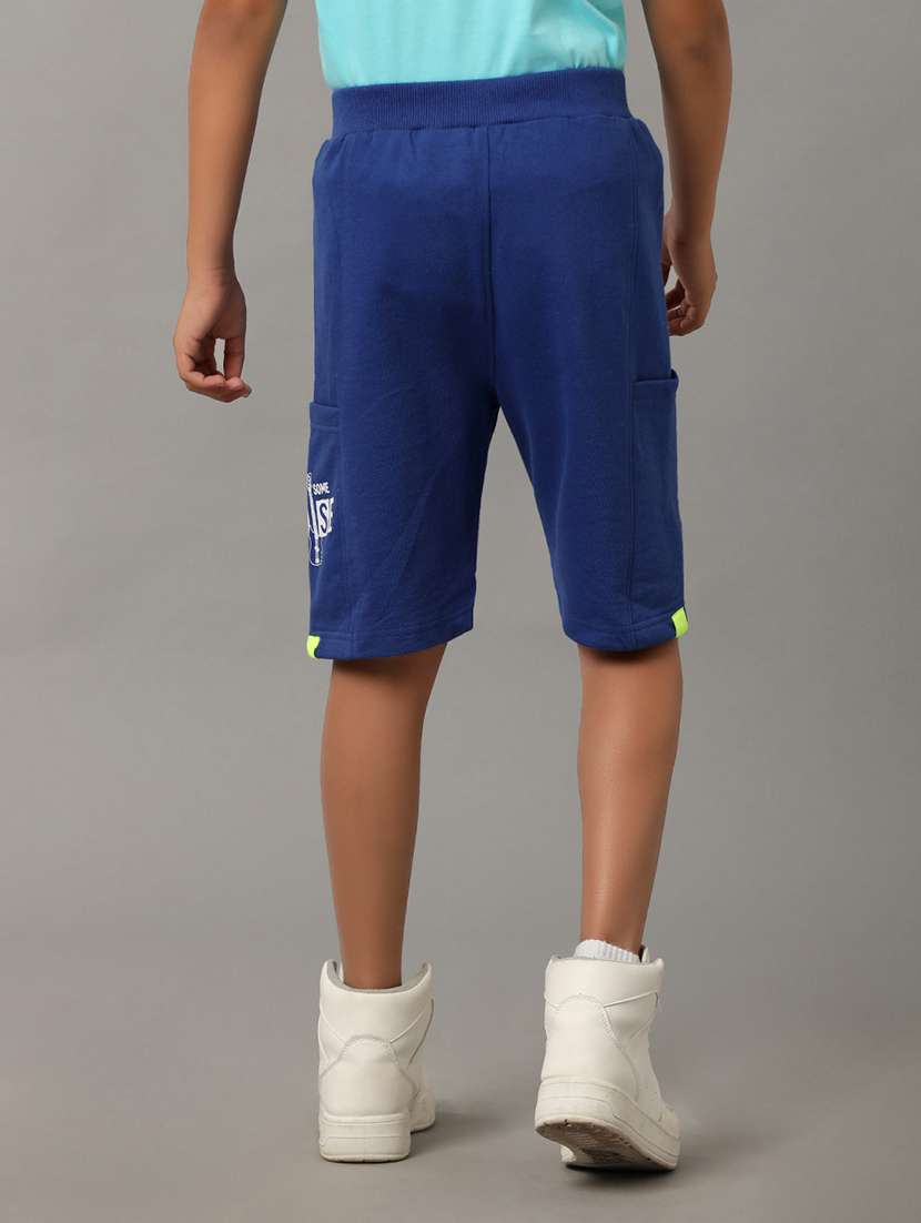 boys solid mid rise regular fit shorts  - 22070872 -  Standard Image - 1