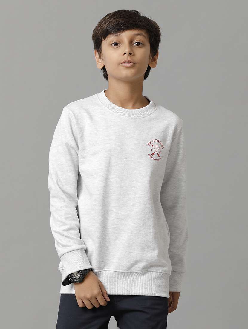 boys solid round neck long sleeve sweatshirt - 22070884 - Standard Image - 1