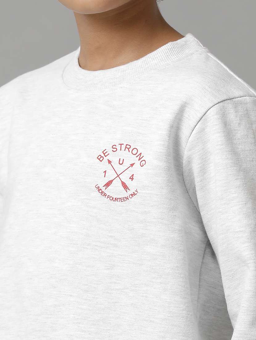 boys solid round neck long sleeve sweatshirt - 22070884 - Standard Image - 4