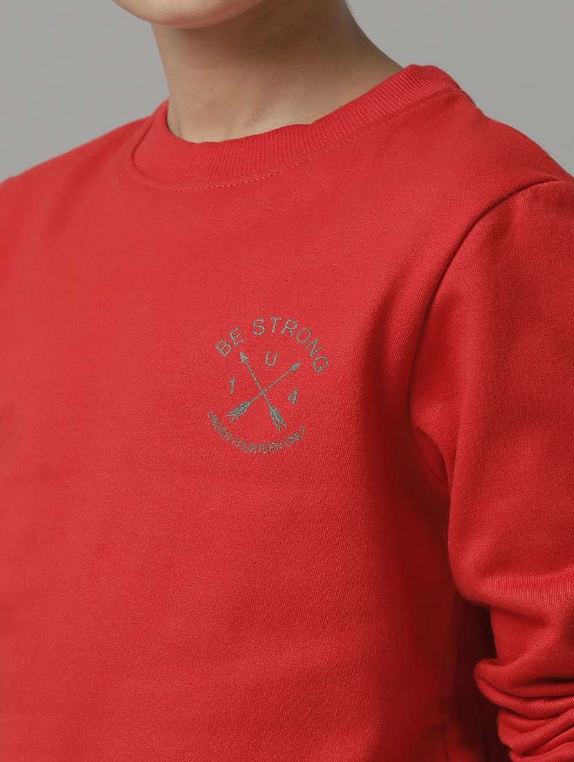 boys solid round neck long sleeve sweatshirt - 22070885 - Standard Image - 4