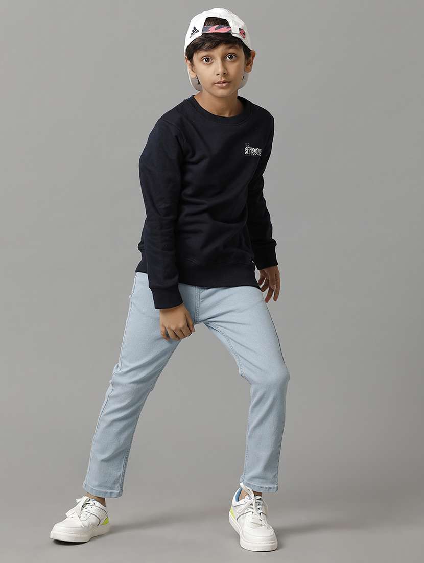 boys solid round neck long sleeve sweatshirt - 22070888 -  Standard Image - 4