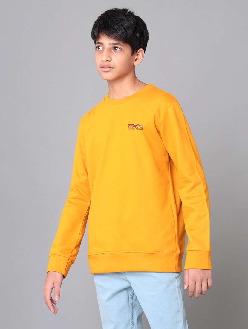 boys solid round neck long sleeve sweatshirt - 22070889 - Standard Image - 1