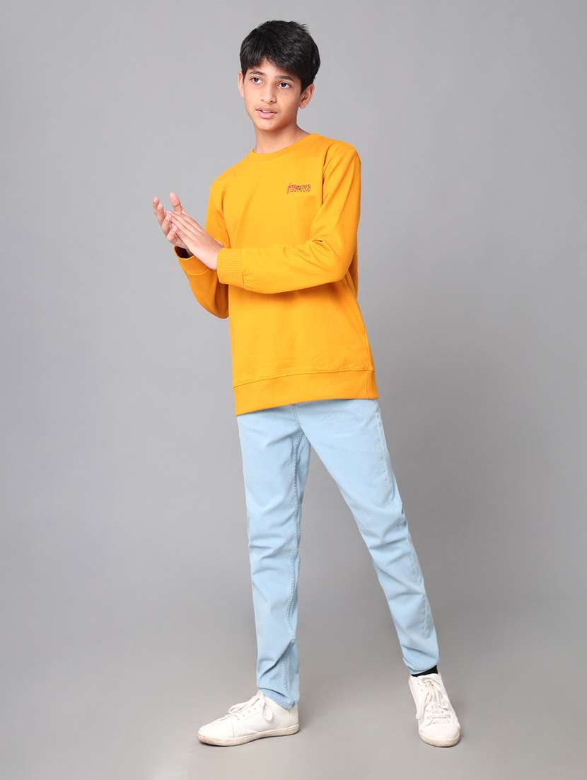 boys solid round neck long sleeve sweatshirt - 22070889 - Standard Image - 4