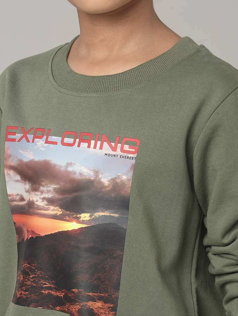 boys printed round neck long sleeve sweatshirt - 22070891 - Standard Image - 4