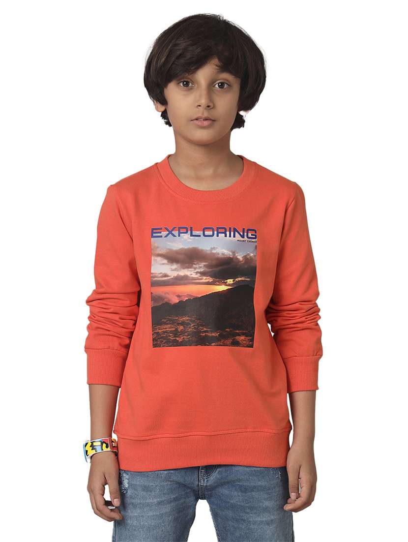 boys front print long sleeve sweatshirt - 22070892 - Standard Image - 1