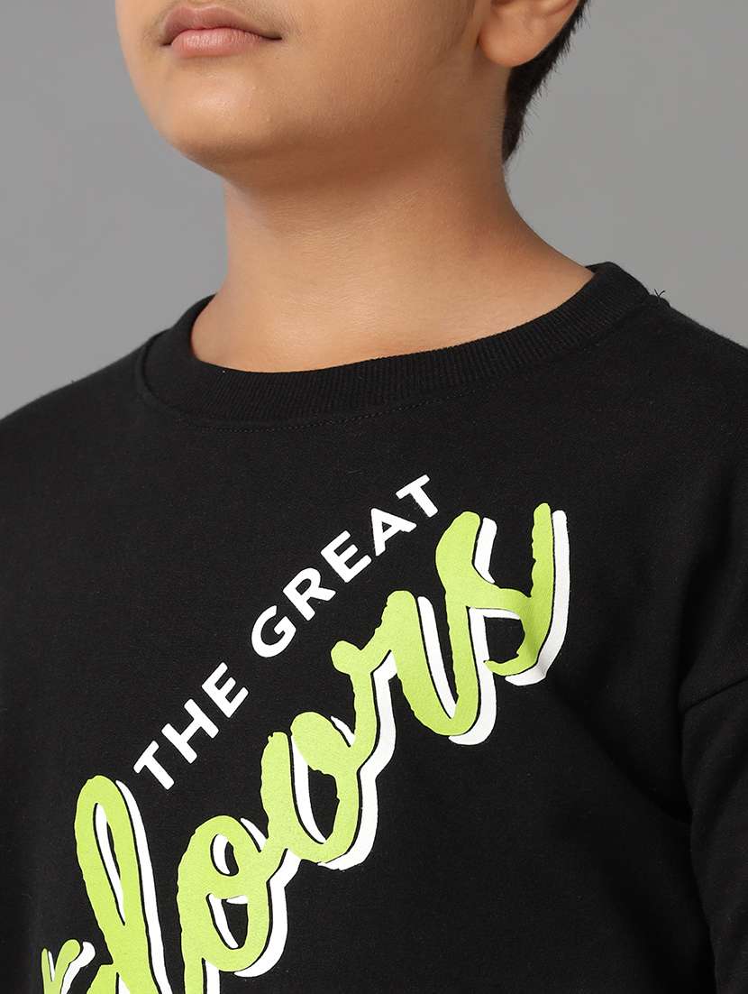 boys printed round neck long sleeve sweatshirt - 22070893 - Standard Image - 4
