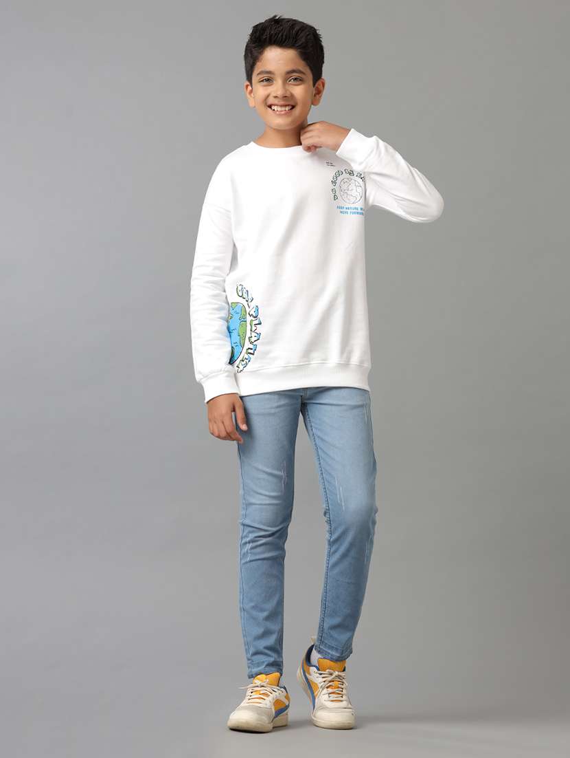 boys printed round neck long sleeve sweatshirt - 22070896 - Standard Image - 4