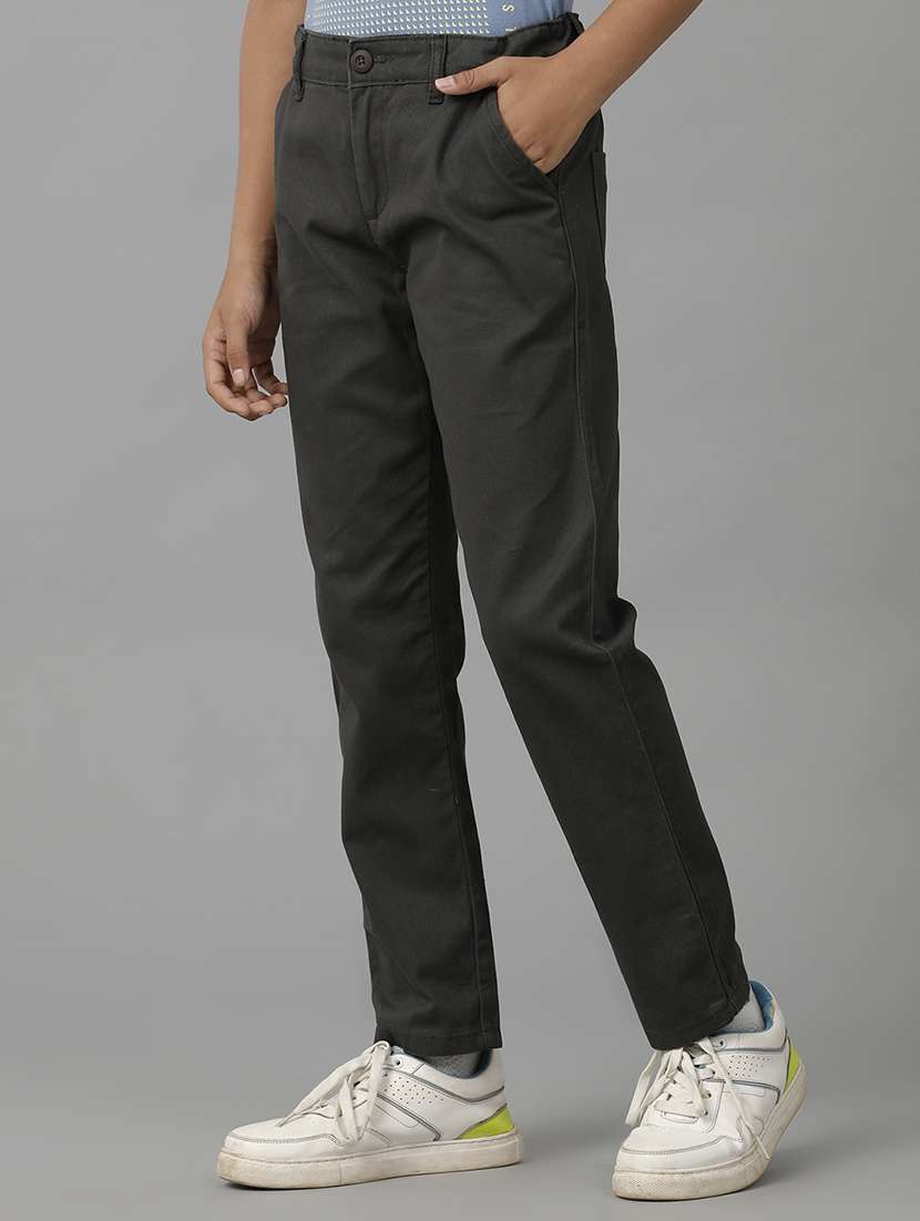 boys solid mid rise slim fit chinos  - 22070905 -  Standard Image - 1