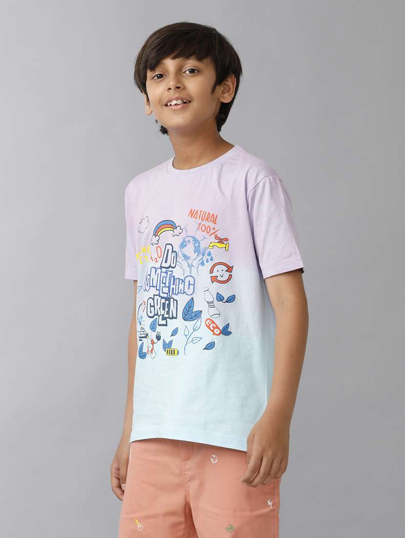 boys ombre print short sleeve regular fit t-shirt - 22070942 -  Standard Image - 1