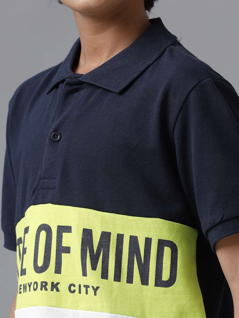 boys color blocked short sleeve regular fit polo t-shirt - 22070950 -  Standard Image - 4