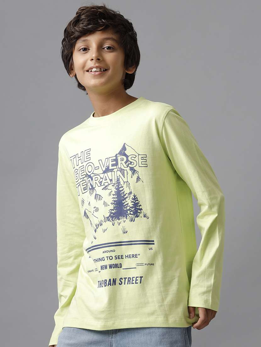 boys printed long sleeve regular fit t-shirt - 22070980 -  Standard Image - 1