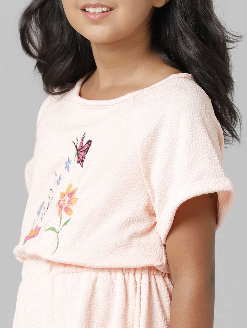 girls embroidered short sleeve fit & flare dress - 22071095 -  Standard Image - 4
