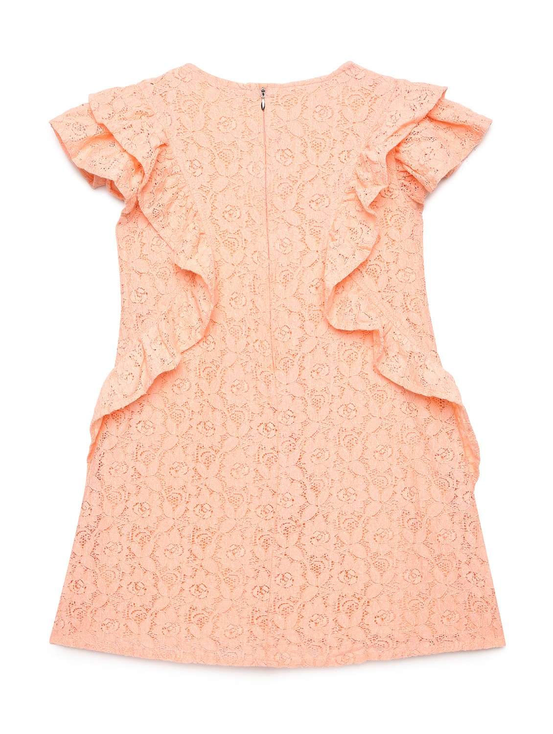 peach poplin fit & flare dress - 22071101 -  Standard Image - 1