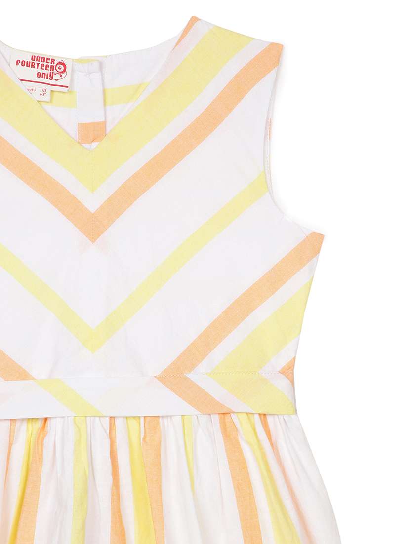 girls striped sleeveless it & flare dress - 22071123 - Standard Image - 4