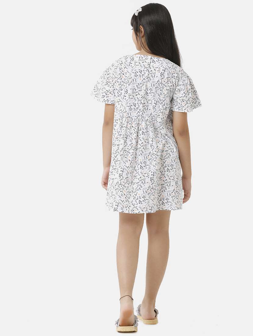girls printed short sleeve fit & flare dress - 22071133 -  Standard Image - 4