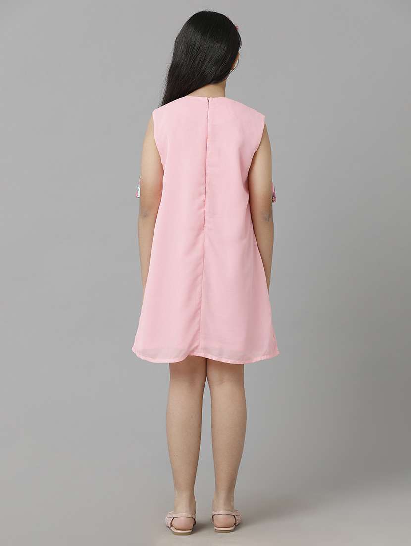 girls floral print sleeveless a-line dress - 22071141 - Standard Image - 4