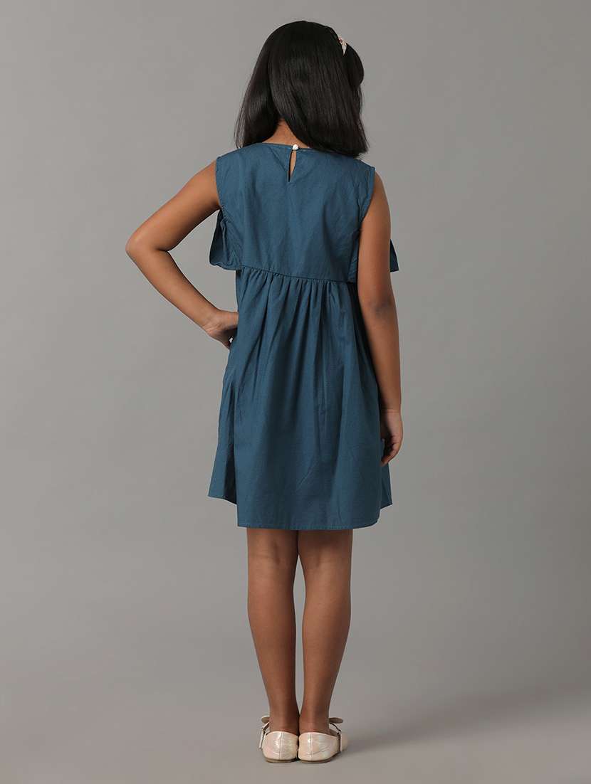 girls embroidered sleeveless fit & flare dress - 22071143 -  Standard Image - 4