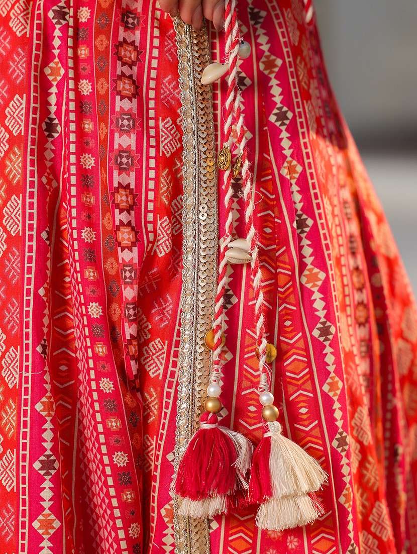 women printed long sleeve anarkali ethnic gown - 22071181 - Standard Image - 4