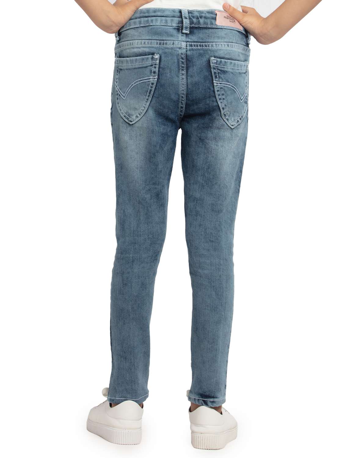 girls solid mid rise skinny jean - 22071236 -  Standard Image - 1