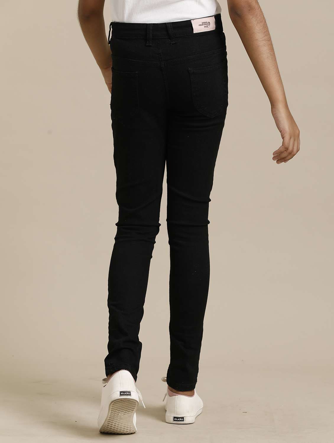 girls solid mid rise slim fit jean - 22071250 -  Standard Image - 1