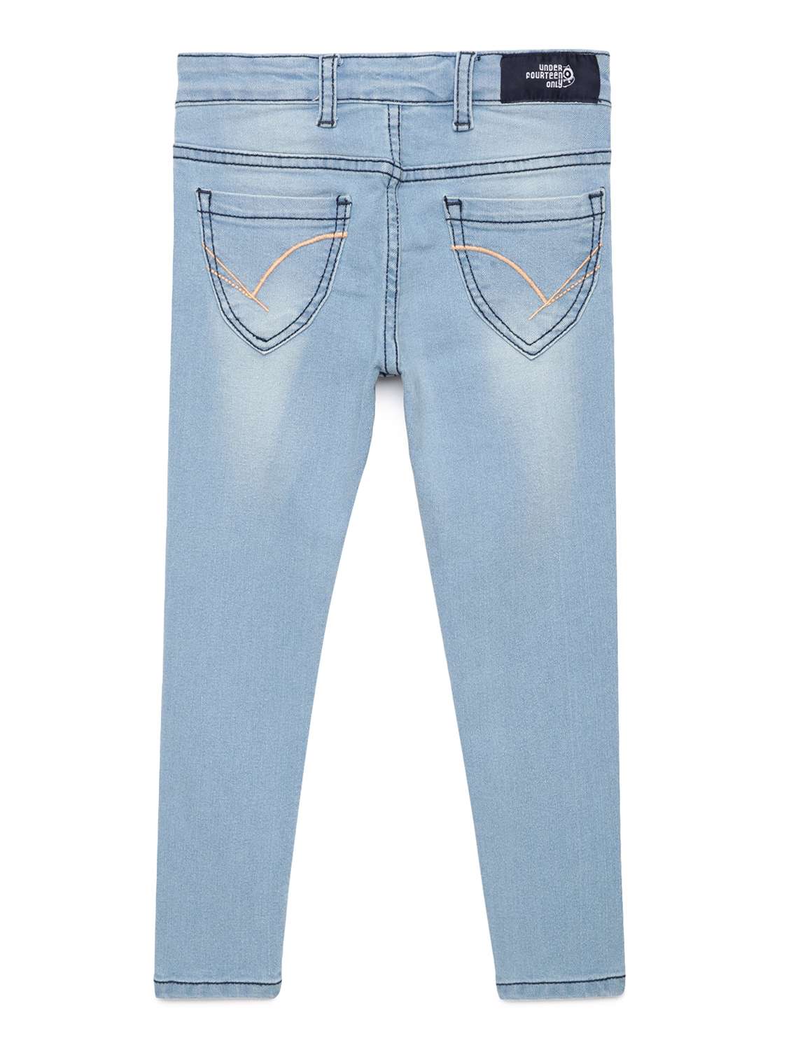 girls solid mid rise slim fit jean - 22071263 -  Standard Image - 1