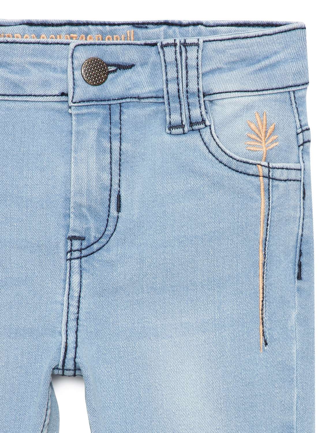 girls solid mid rise slim fit jean - 22071263 -  Standard Image - 4