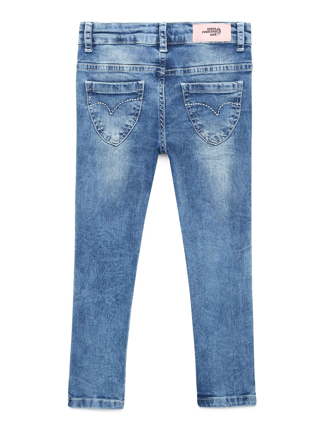 girls solid mid rise skinny fit jean - 22071265 -  Standard Image - 1