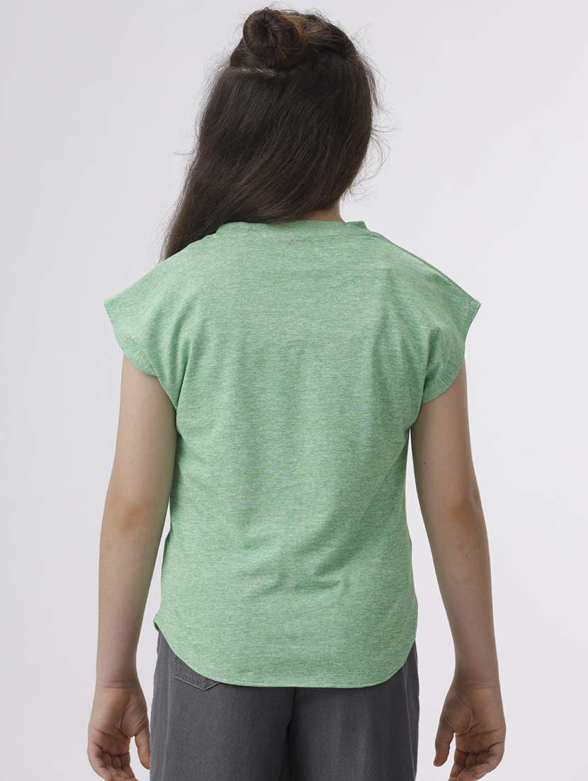 girls solid short sleeve regular fit tee - 22071382 -  Standard Image - 1