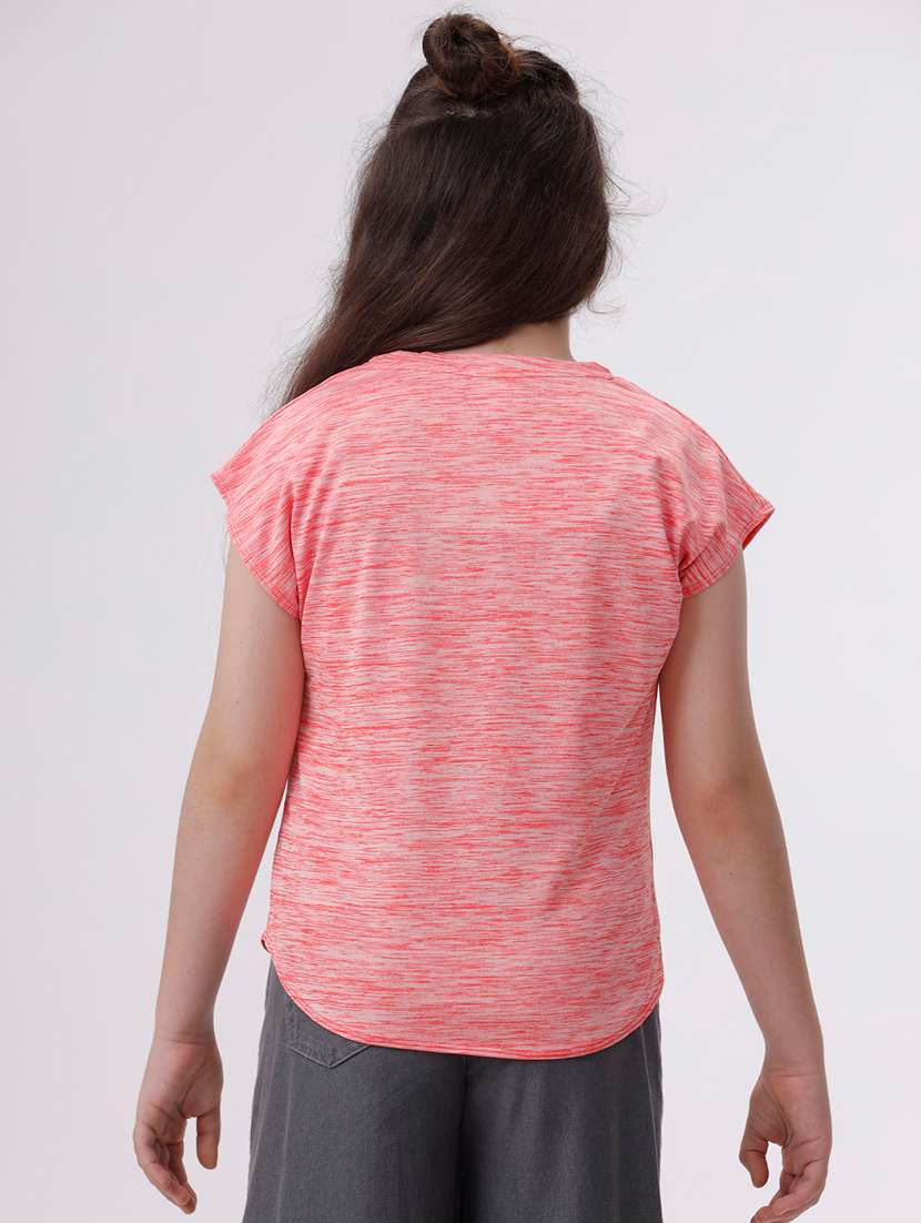 Girls Solid Short Sleeve Regular Fit Tee - 22071383 -  Standard Image - 1