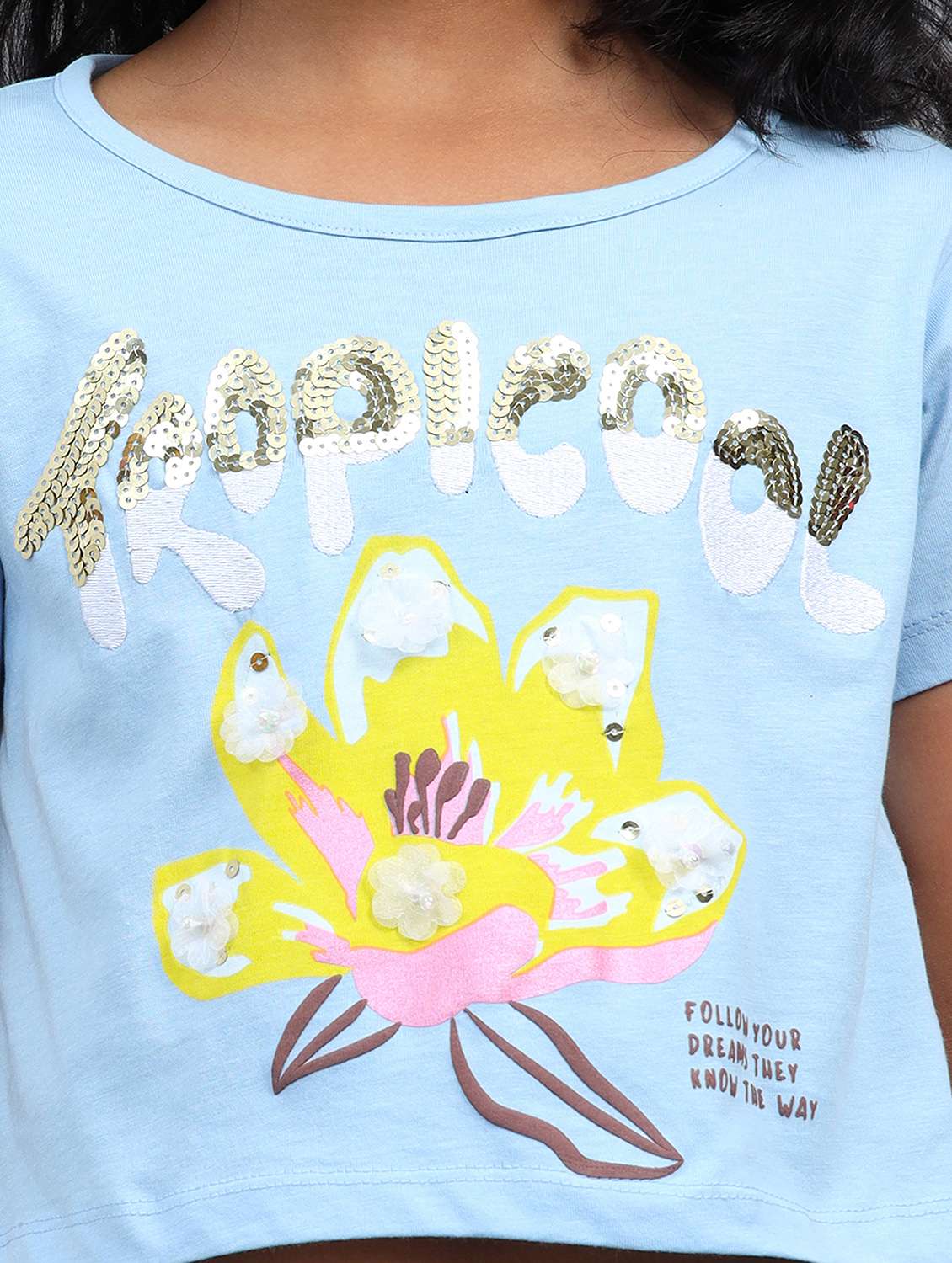 girls printed short sleeve regular fit tee - 22071384 -  Standard Image - 4