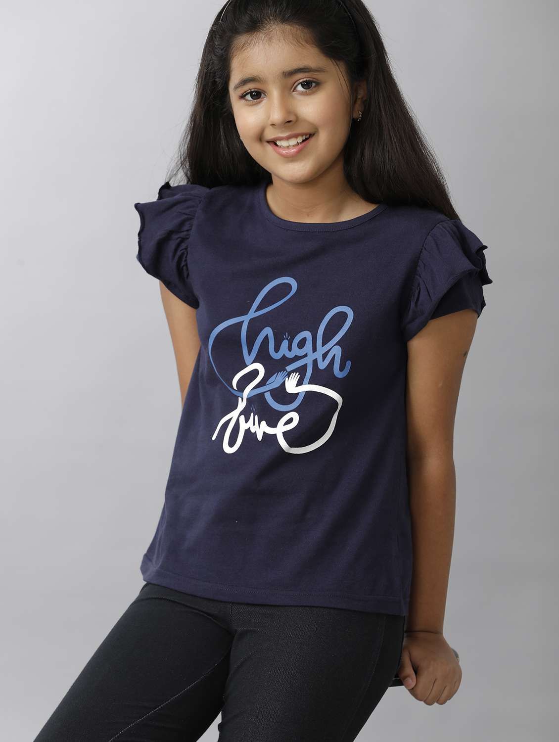 girls printed short sleeve regular fit tee - 22071398 -  Standard Image - 1