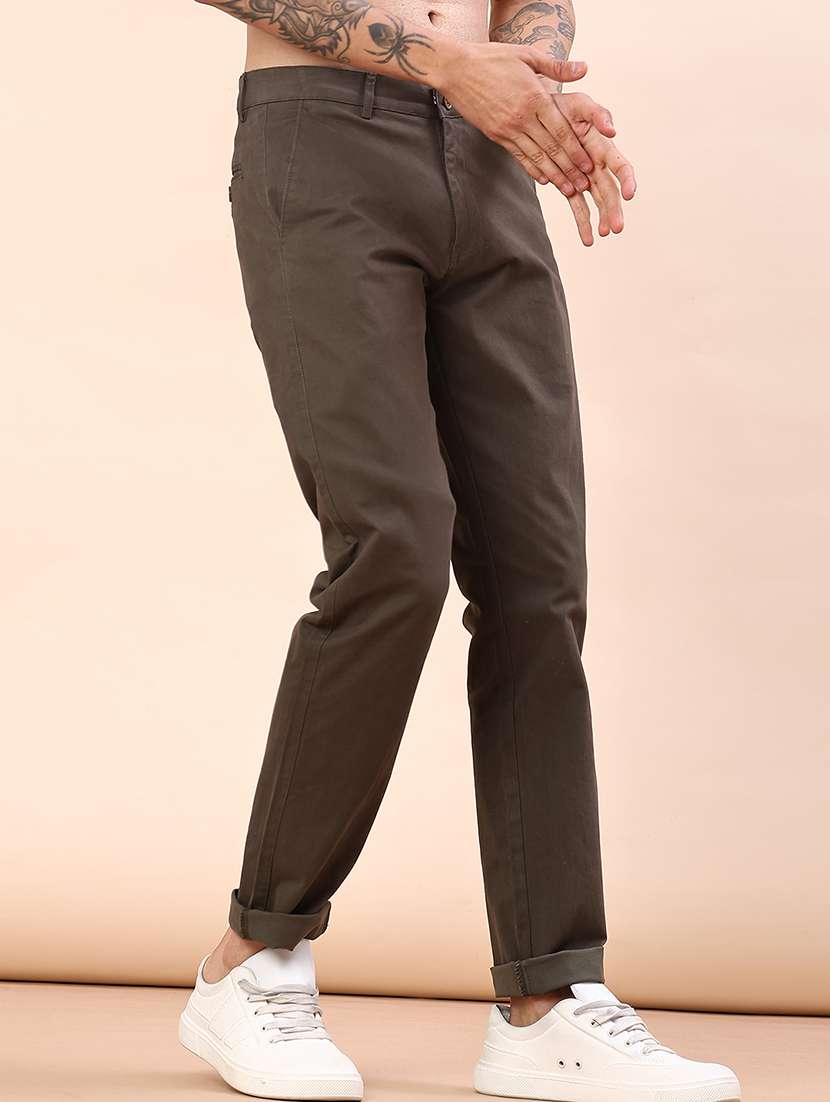 men sold mid rise casual chino - 22071696 -  Standard Image - 1