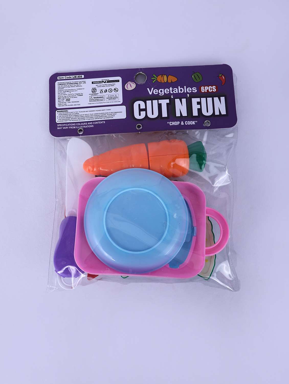 multi color plastic vegetables 6 pieces toy set - 22071727 -  Standard Image - 1