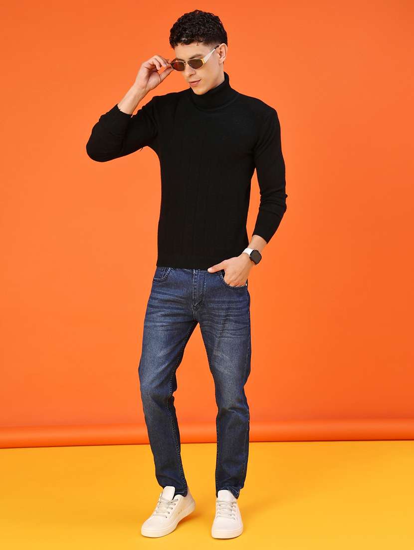 men washed mid rise full length slim fit jeans - 22071728 -  Standard Image - 4