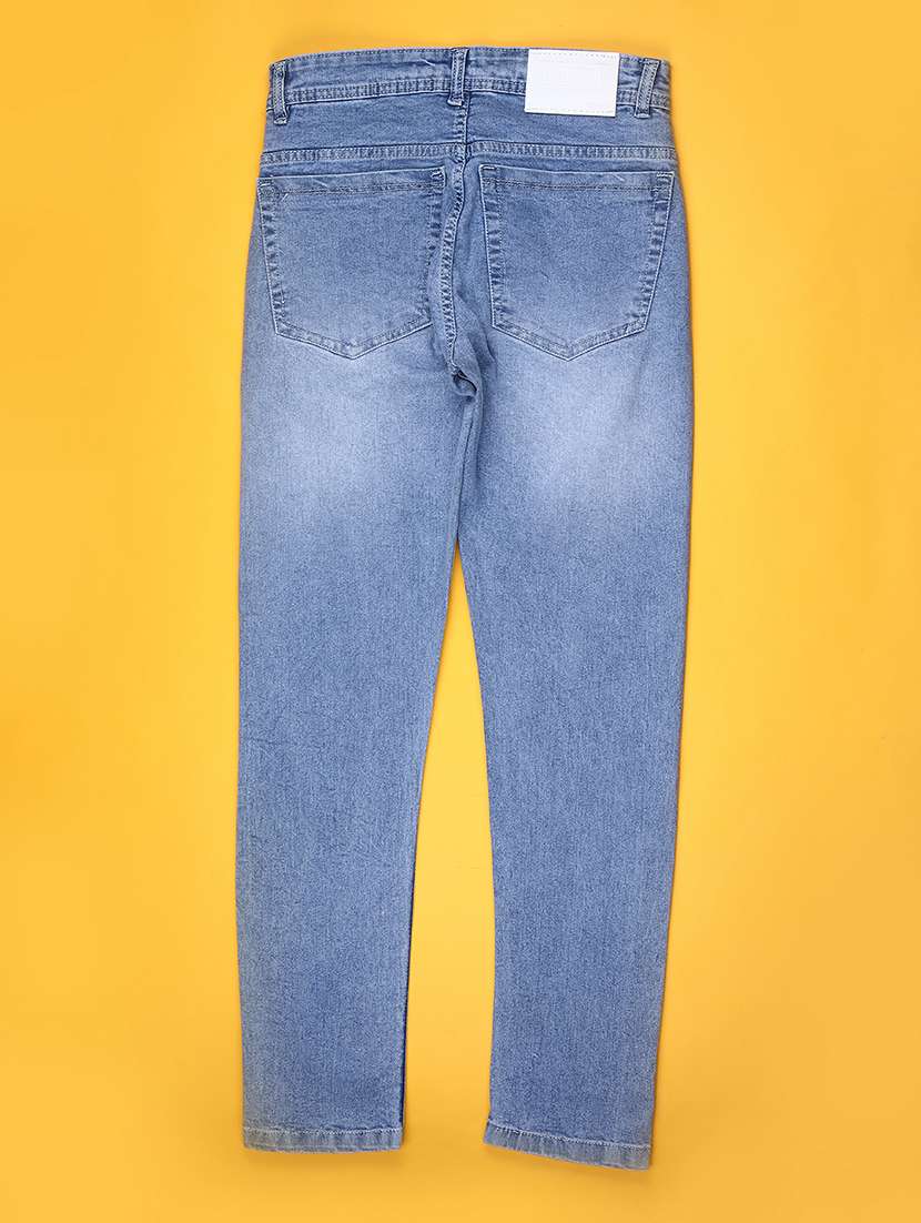 men washed mid rise full length slim fit jeans - 22071732 -  Standard Image - 1