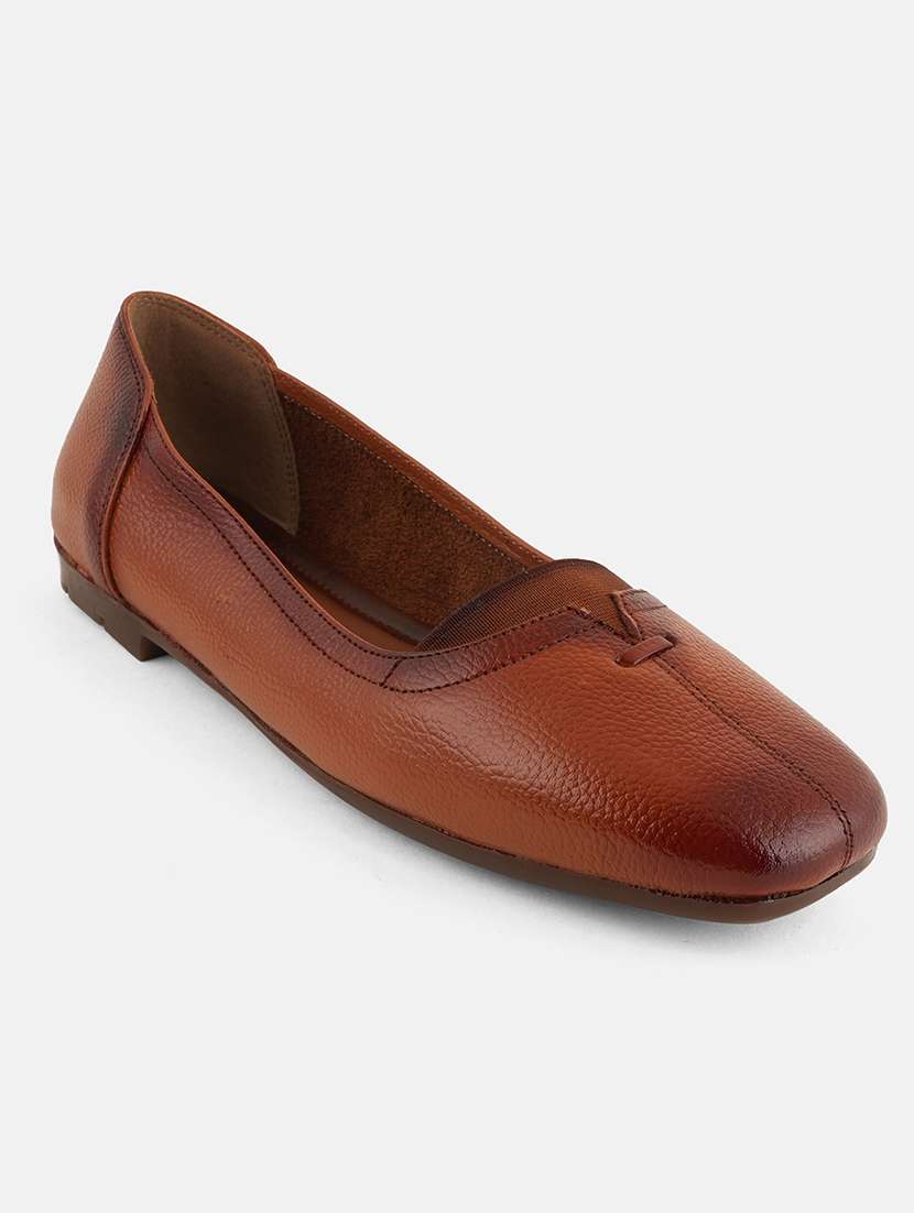 women brown slip on ballerina - 22072119 - Standard Image - 4