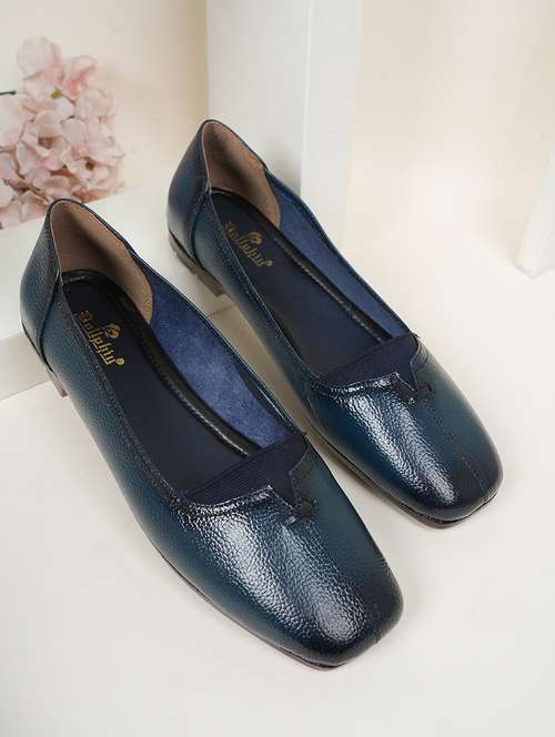 women blue slip on ballerina - 22072120 -  Standard Image - 0